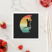 ロック登山キャットロック登山レトロヴィンテージ スタンダードカクテルナプキン (インサイチュ)