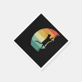 ロック登山キャットロック登山レトロヴィンテージ スタンダードカクテルナプキン (角)