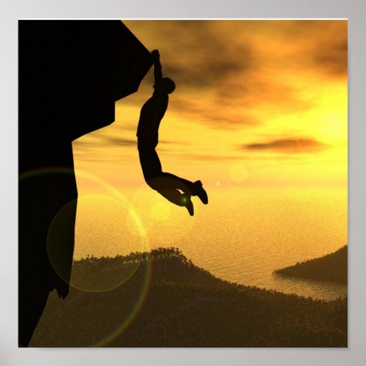 ロック登山キャンバス印刷 ポスター (正面)