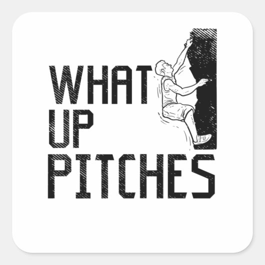 ロック登山クライマーギフト スクエアシール (正面)