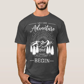 ロック登山クライマーレザアドベンチャーバウンドキャンプ Tシャツ
