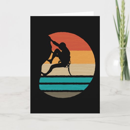 ロック登山クライマーレトロ カード (正面)