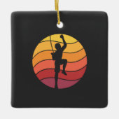 ロック登山クライマーレトロ セラミックオーナメント (正面)