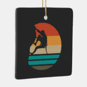 ロック登山クライマーレトロ セラミックオーナメント (右)