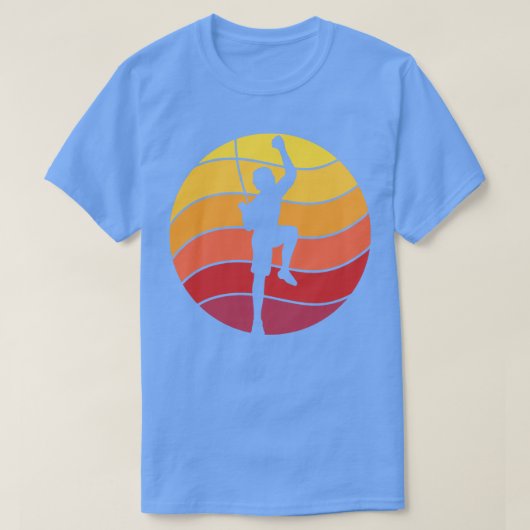 ロック登山クライマーレトロ Tシャツ (デザイン正面)