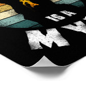 ロック登山クライマー重力は神話レトロ ポスター (角)