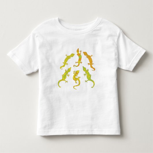 ロック登山ゲッコス。 トドラーTシャツ (正面)
