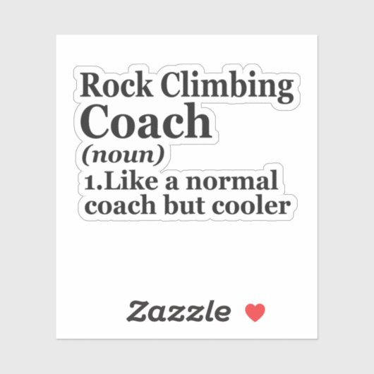 ロック登山コーチ定義おもしろいアウトドアギフト シール (シート)