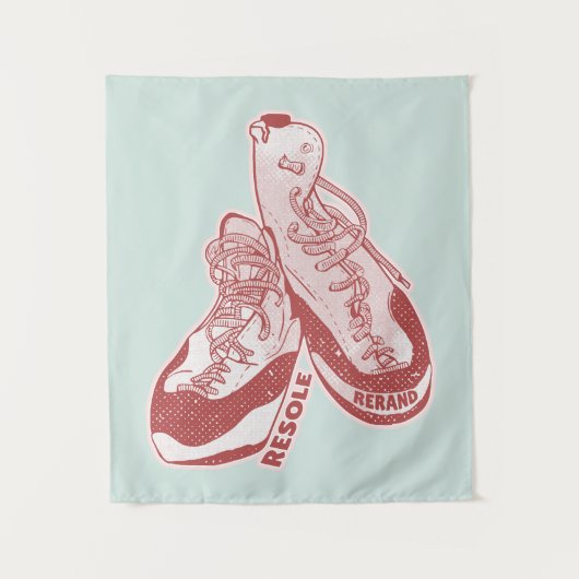 ロック登山シューズレソール タペストリー (正面)