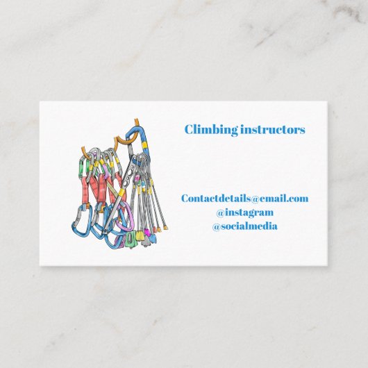 ロック登山ショップ設備 名刺 (正面)