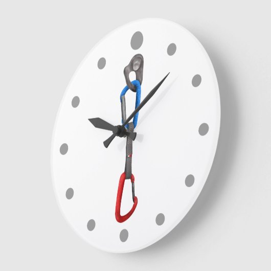 ロック登山ハンガー(クイックドロー付) ラージ壁時計 (傾斜)