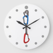 ロック登山ハンガー(クイックドロー付) ラージ壁時計 (正面)