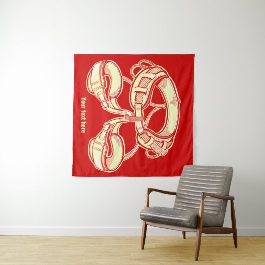 ロック登山ハーネス タペストリー (インサイチュ(横))