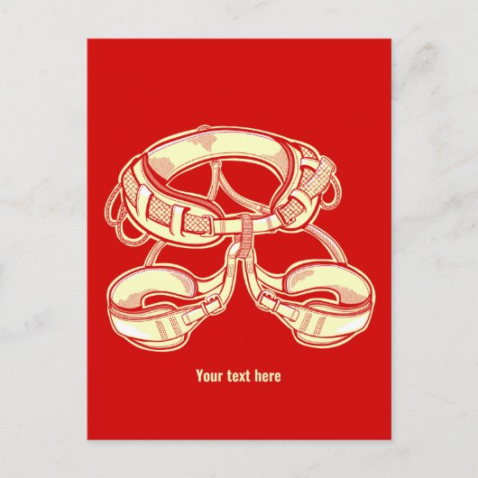 ロック登山ハーネス ポストカード (正面)