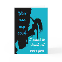 ロック登山バレンタインのグリーティングカード