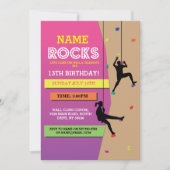 ロック登山バースデーパーティーウォール登山招待状 招待状 (正面)