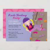ロック登山バースデーパーティ招待状 招待状 (正面/裏面)