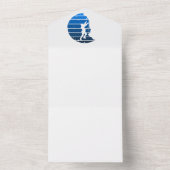 ロック登山パパマウンテンクライマーフルムーンブルー オールインワン招待状 (内側)