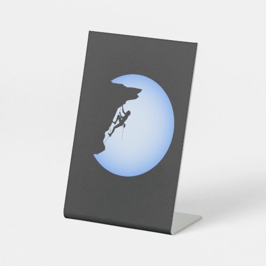 ロック登山パパマウンテンクライマーフルムーンブルー 台座サイン (正面)