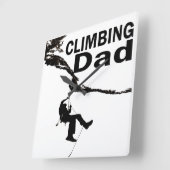 ロック登山パパ スクエア壁時計 (傾斜)