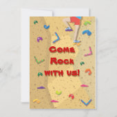 ロック登山パーティの招待状 招待状 (裏面)