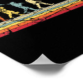 ロック登山ヒト進化ヴィンテージクライマー ポスター (角)