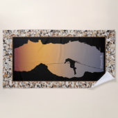 ロック登山ペブル ビーチタオル (正面)