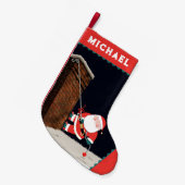 ロック登山ホリデーギフト スモールクリスマスストッキング (正面 (吊り時))