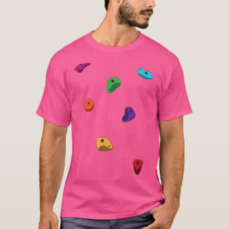 ロック登山ホールドクライマーボルダリングウォム男性へム Tシャツ