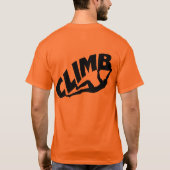 ロック登山ボルダリングクライマー Tシャツ (裏面)