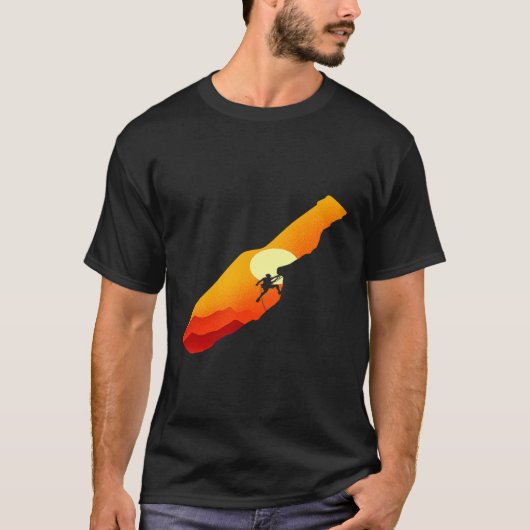 ロック登山ボルダリング山登りクライマー Tシャツ (正面)