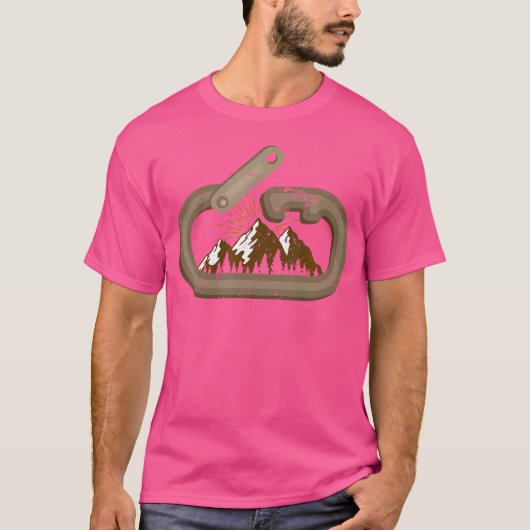 ロック登山マウンテンクライマーアイディア登山 Tシャツ (正面)