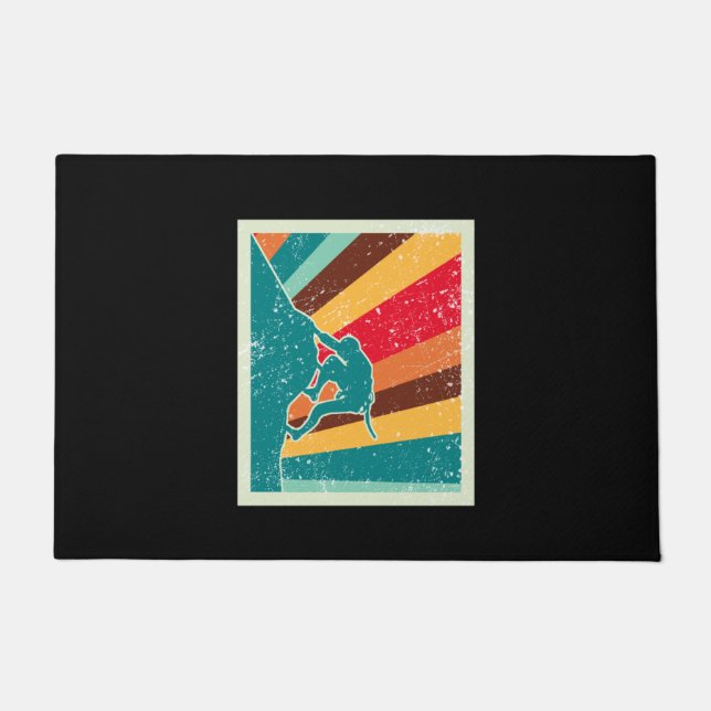 ロック登山レトロヴィンテージ ドアマット (正面)