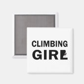 ロック登山ロッククライミングガール マグネット (正面/裏面)