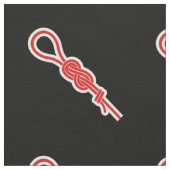 ロック登山ロープと結び目 ファブリック (クローズアップ)