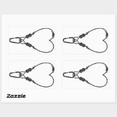 ロック登山ロープ登山ラブハート 長方形シール (シート)