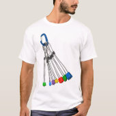 ロック登山ワイヤとカラビナー Tシャツ (正面)