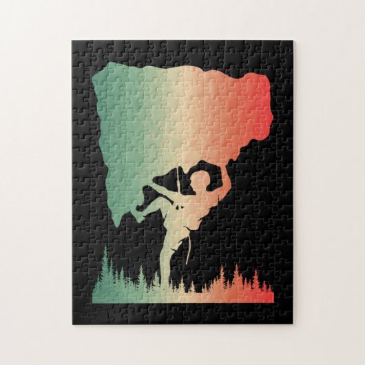 ロック登山ヴィンテージクライマー ジグソーパズル (縦)