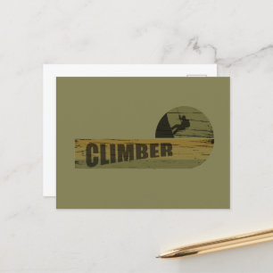 ロック登山ヴィンテージ登山者 シーズンポストカード