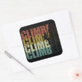 ロック登山ヴィンテージ登山者 スクエアシール (封筒)