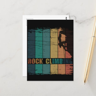 ロック登山ヴィンテージ登山者 ポストカード