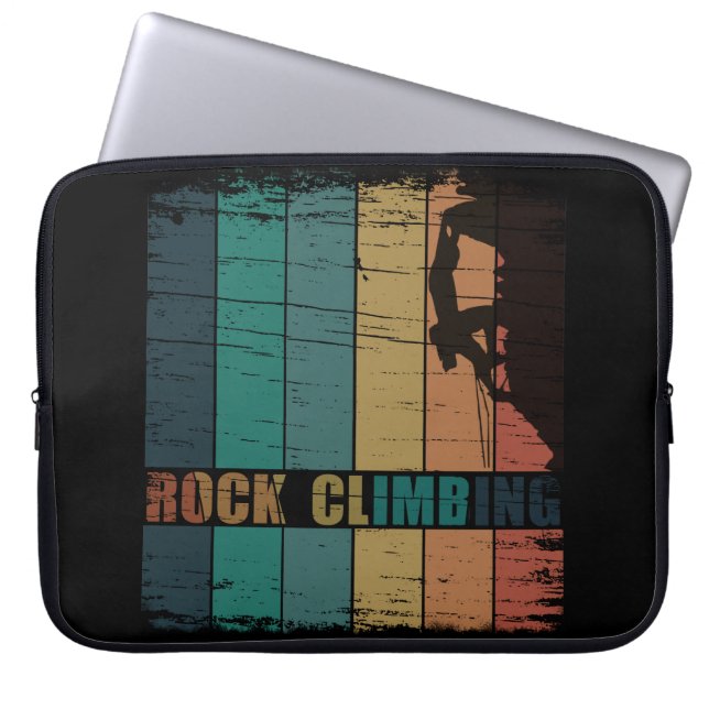 ロック登山ヴィンテージ登山者 ラップトップスリーブ (正面)
