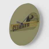 ロック登山ヴィンテージ登山者 ラージ壁時計 (傾斜)