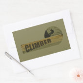 ロック登山ヴィンテージ登山者 長方形シール (封筒)