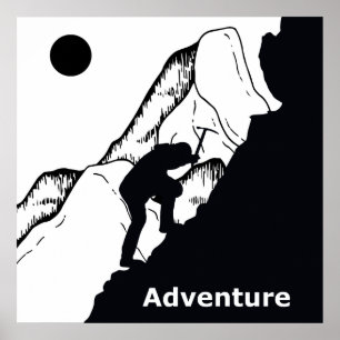 ロック登山冒険 ポスター