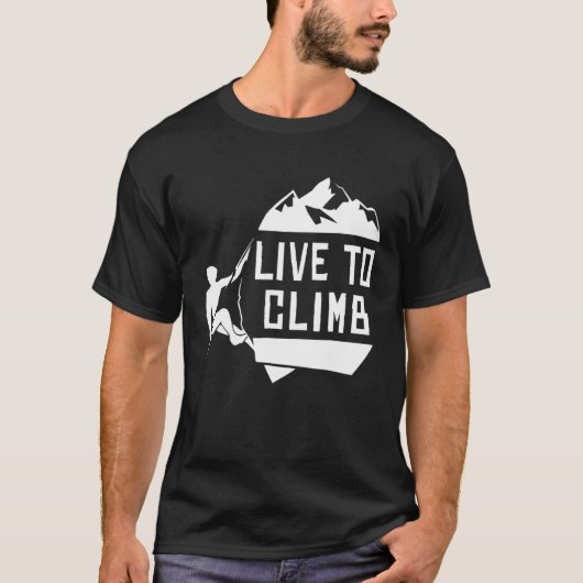 ロック登山大きい石クライマー女性男性 Tシャツ (正面)