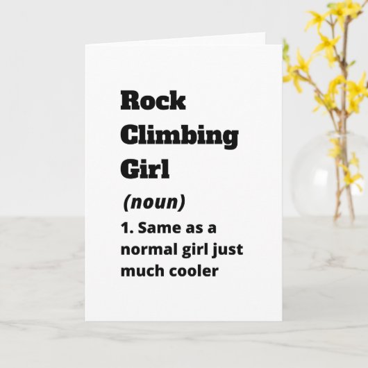 ロック登山女 カード (黄色い花)