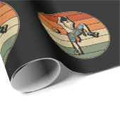 ロック登山屋内レトロマウンテンクライマー ラッピングペーパー (ロールコーナー)