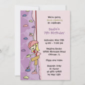 ロック登山招待状：ブロンドヘア誕生日 招待状 (正面)