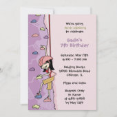 ロック登山招待状:黒髪誕生日 招待状 (正面)